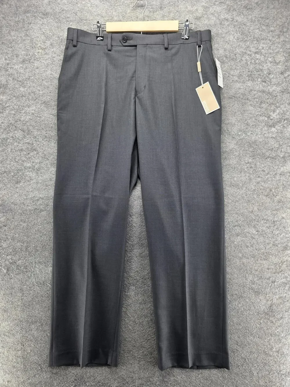 Michael Kors Pants Mens 36x30 Gray Suit 2 Piece Polyester Rayon Spandex Straight